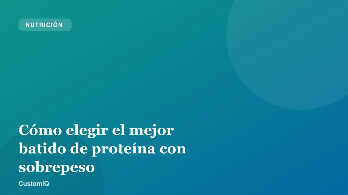How to choose the best protein shake if you're overweight