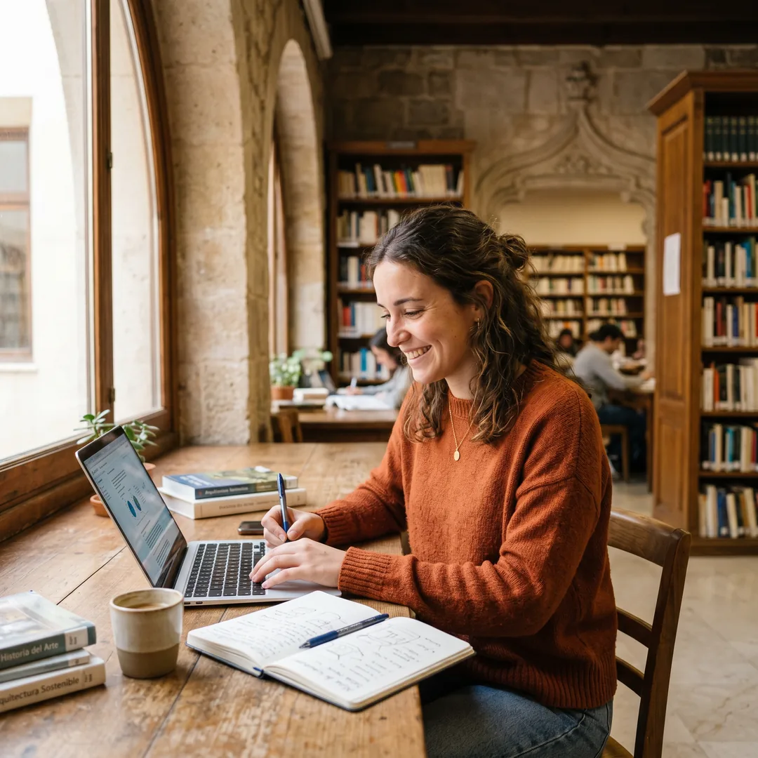 Student studying — social media content