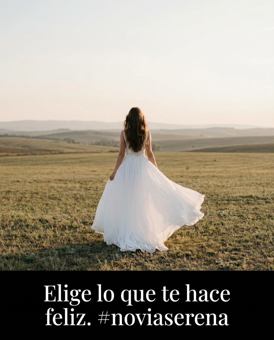 Novia en el campo al atardecer