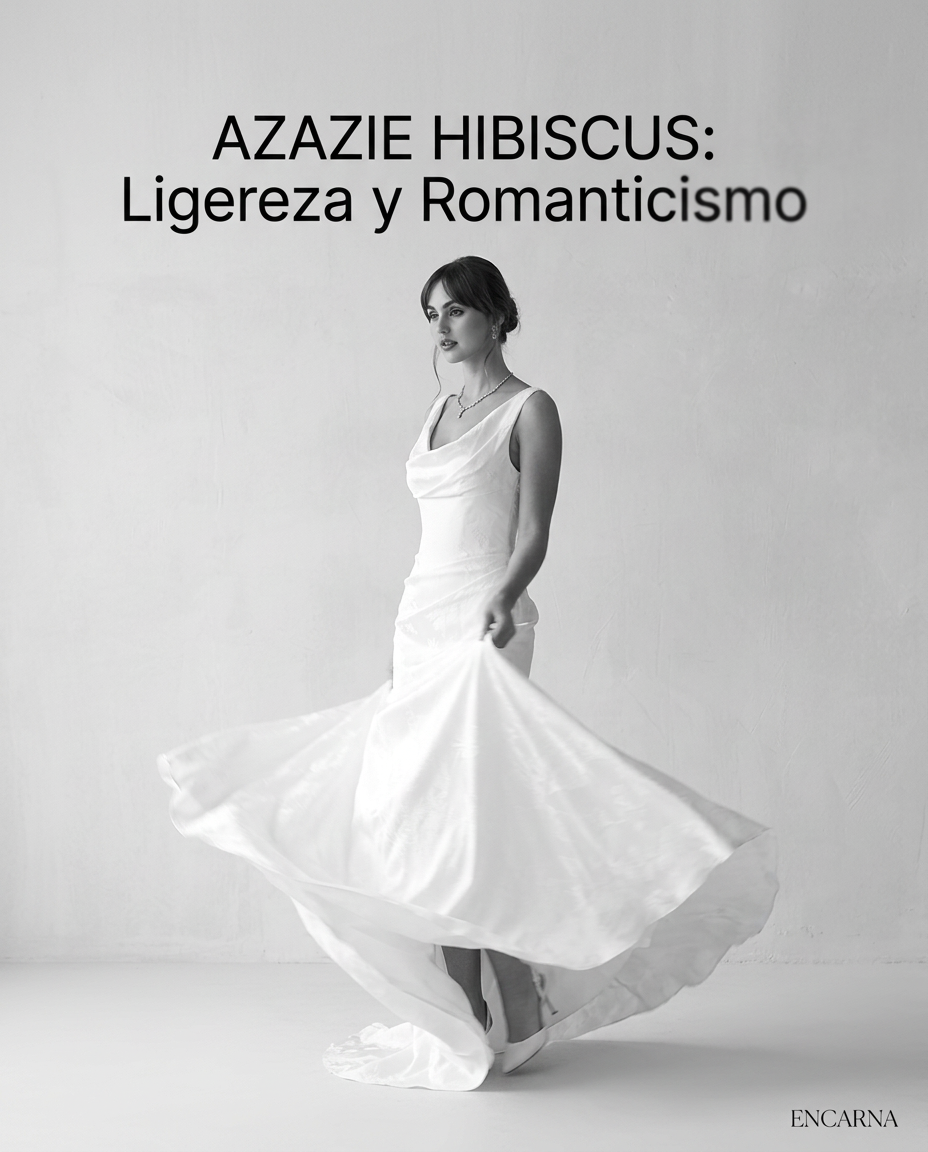 Azazie Hibiscus en blanco y negro